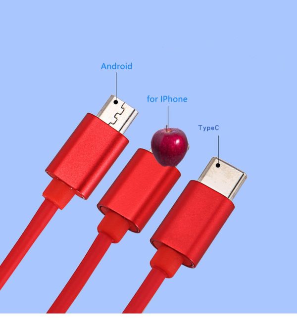 کابل فست شارژ USB جمع شو 3in1 - Image 8
